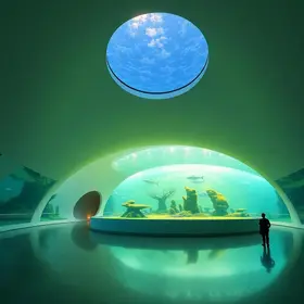 Aquário projetado por Oscar Niemeyer